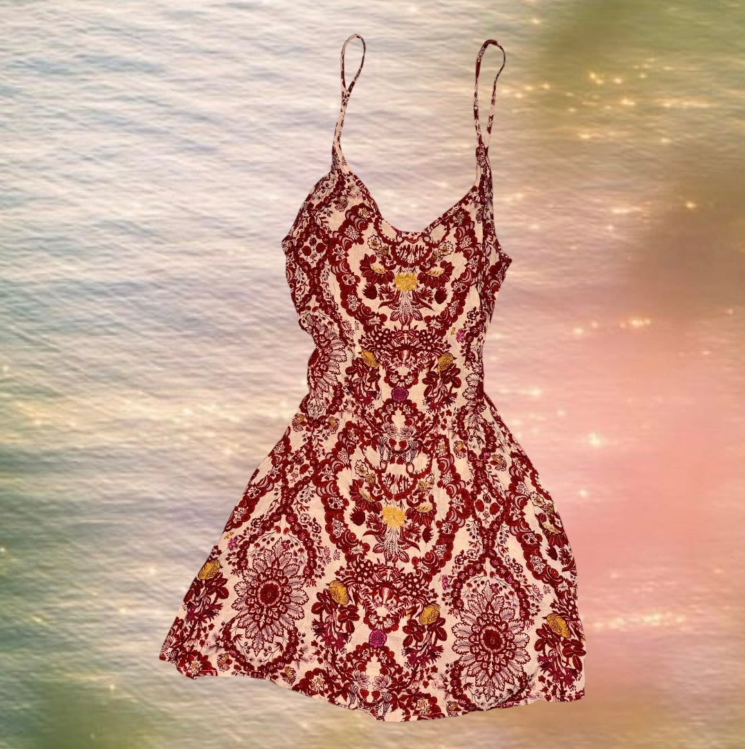 Italian Red Summer Mini Dress