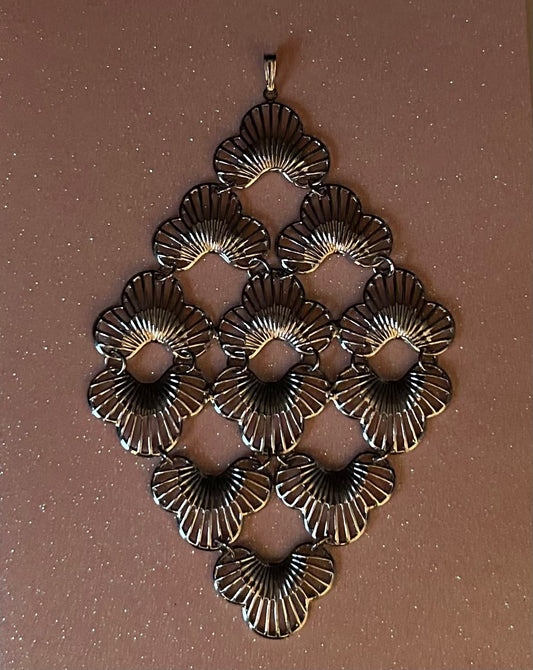 Floral 1970s Vintage Whimsical Silver Sarah Coventry Pendant