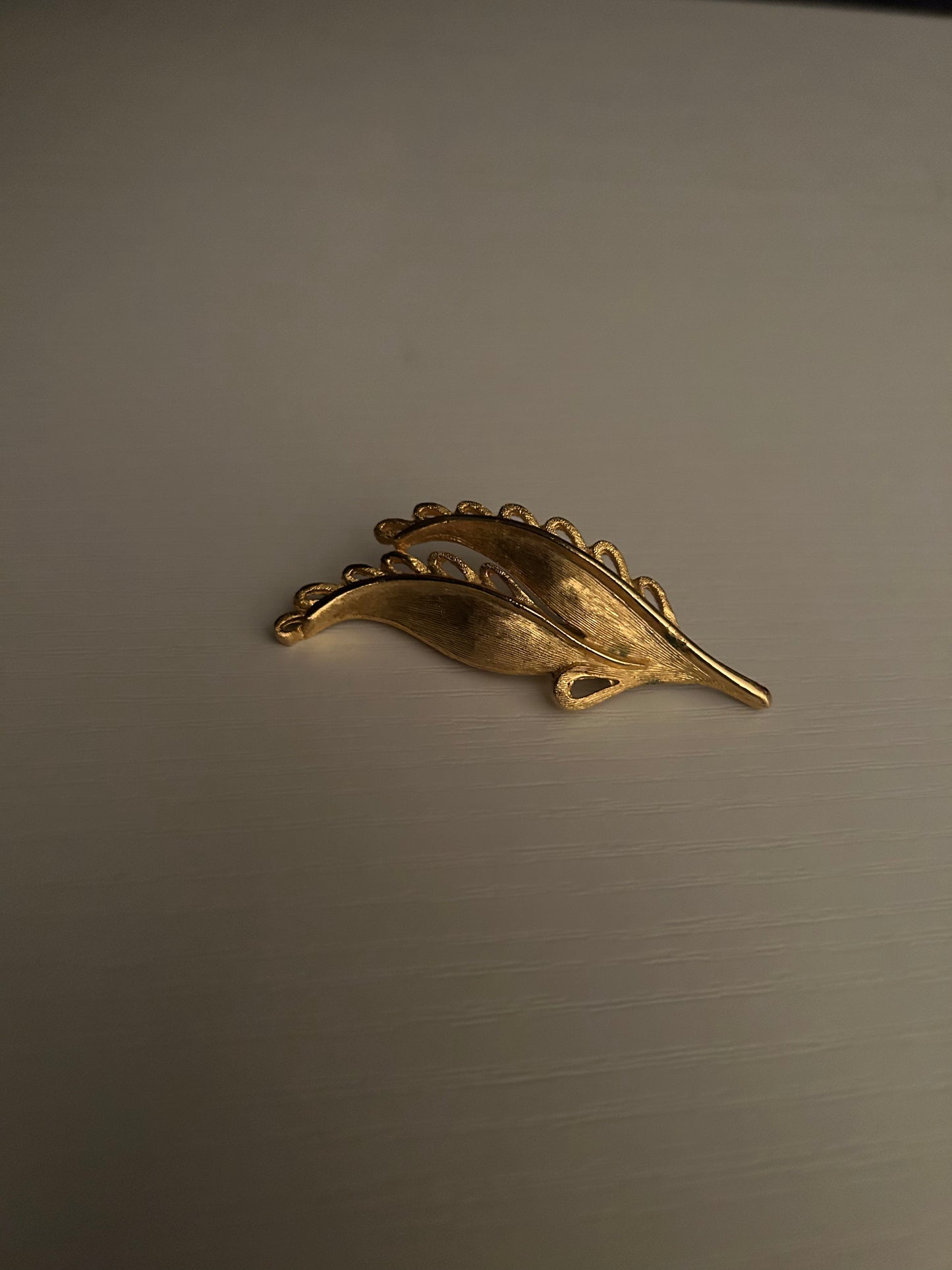 1960s Trifari Gold Brooch / Bag Pin