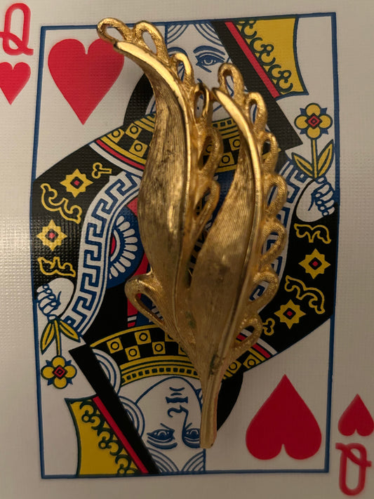 Trifari Vintage Gold Brooch / Bag Pin