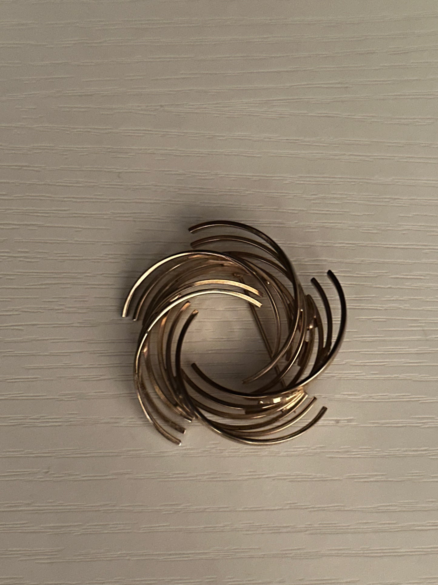 Circle Spiral Golden 1960s Brooch/Pin