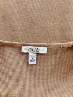 CANCER COLLECTION  Cache Beige Criss Cross Top