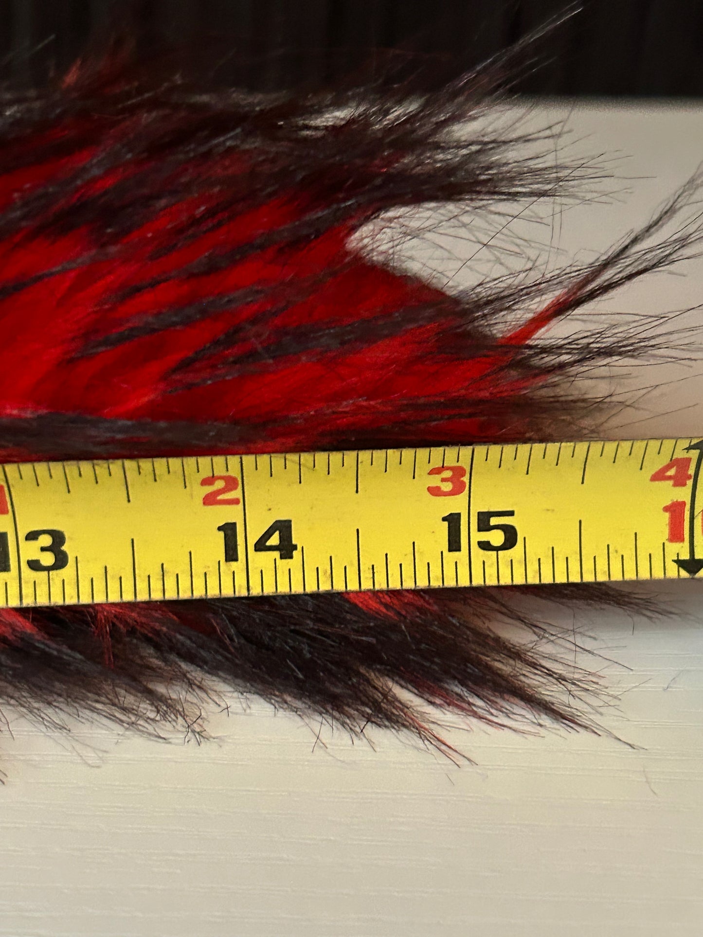 Faux Fur 3PM Clothing Red & Black Keychain Tails
