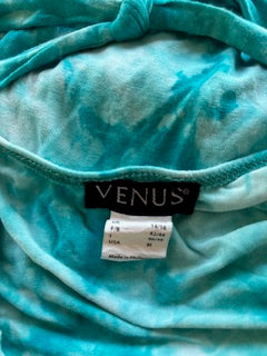 CANCER COLLECTION Turquoise Tie Dye Asymmetrical Top