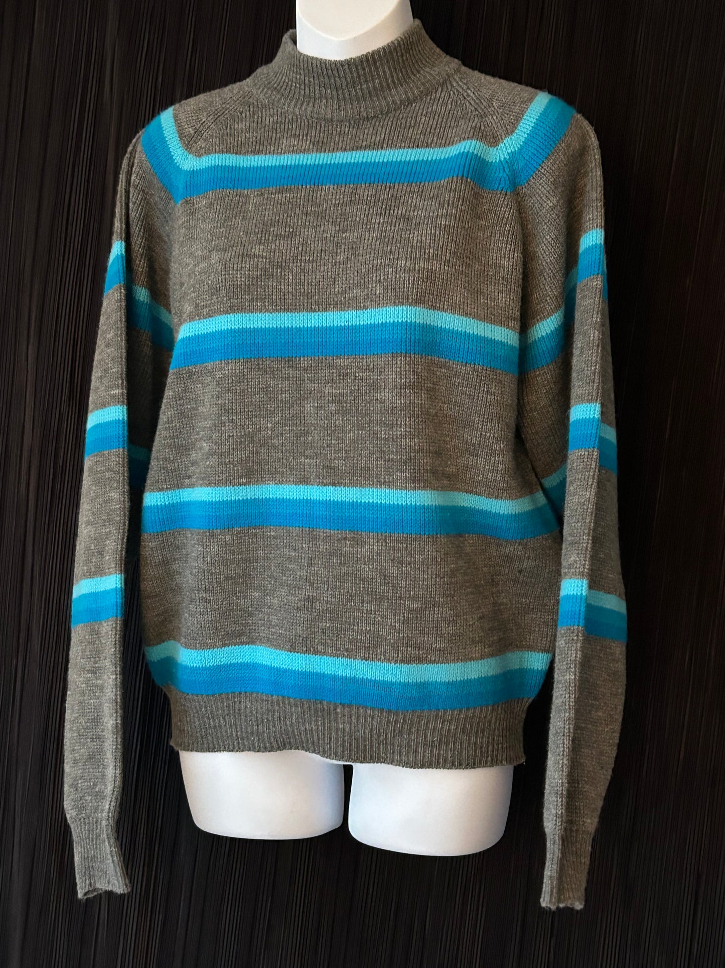 Acrylic Repaired Vintage 1970s/1980s Repp Unisex Turtleneck Sweater