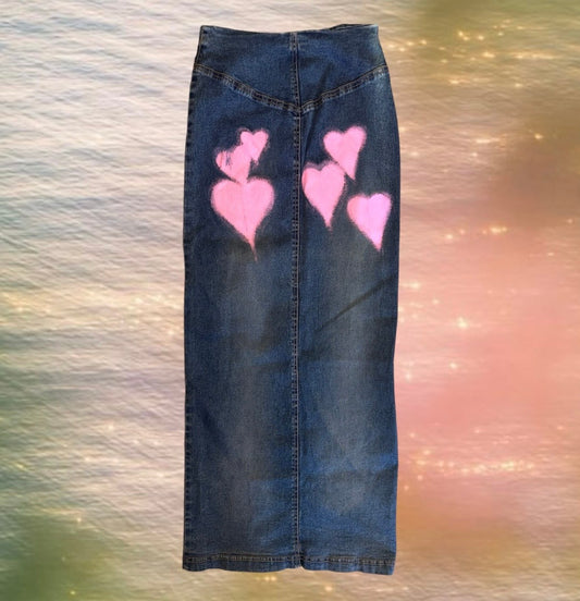 Vintage Y2K Maxi Denim Skirt