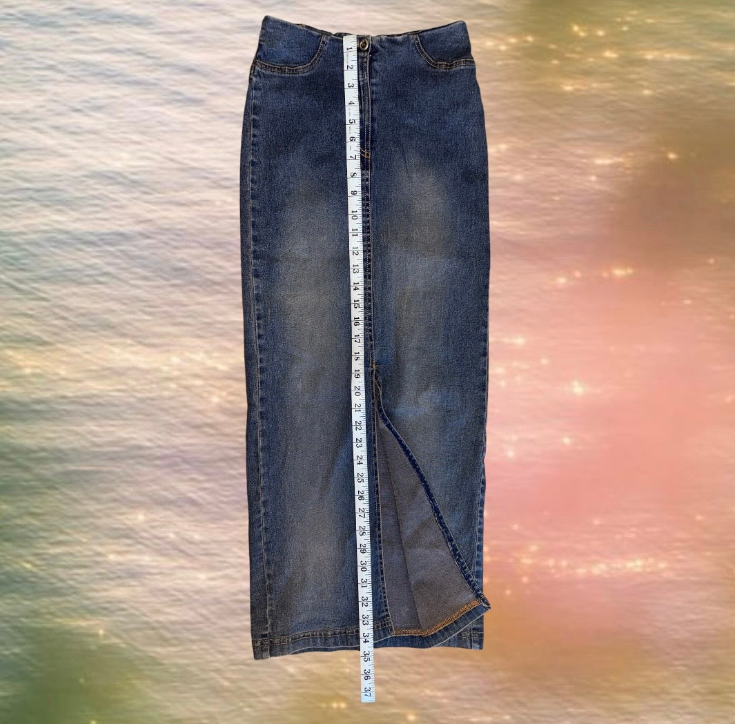 Vintage Y2K Maxi Denim Skirt