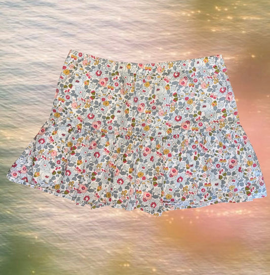 Floral Pleaded Mini Skirt