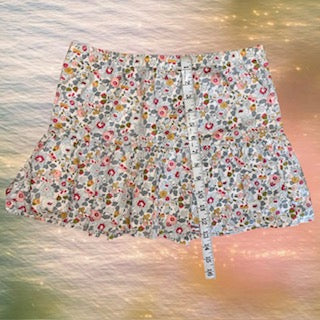 Floral Pleaded Mini Skirt