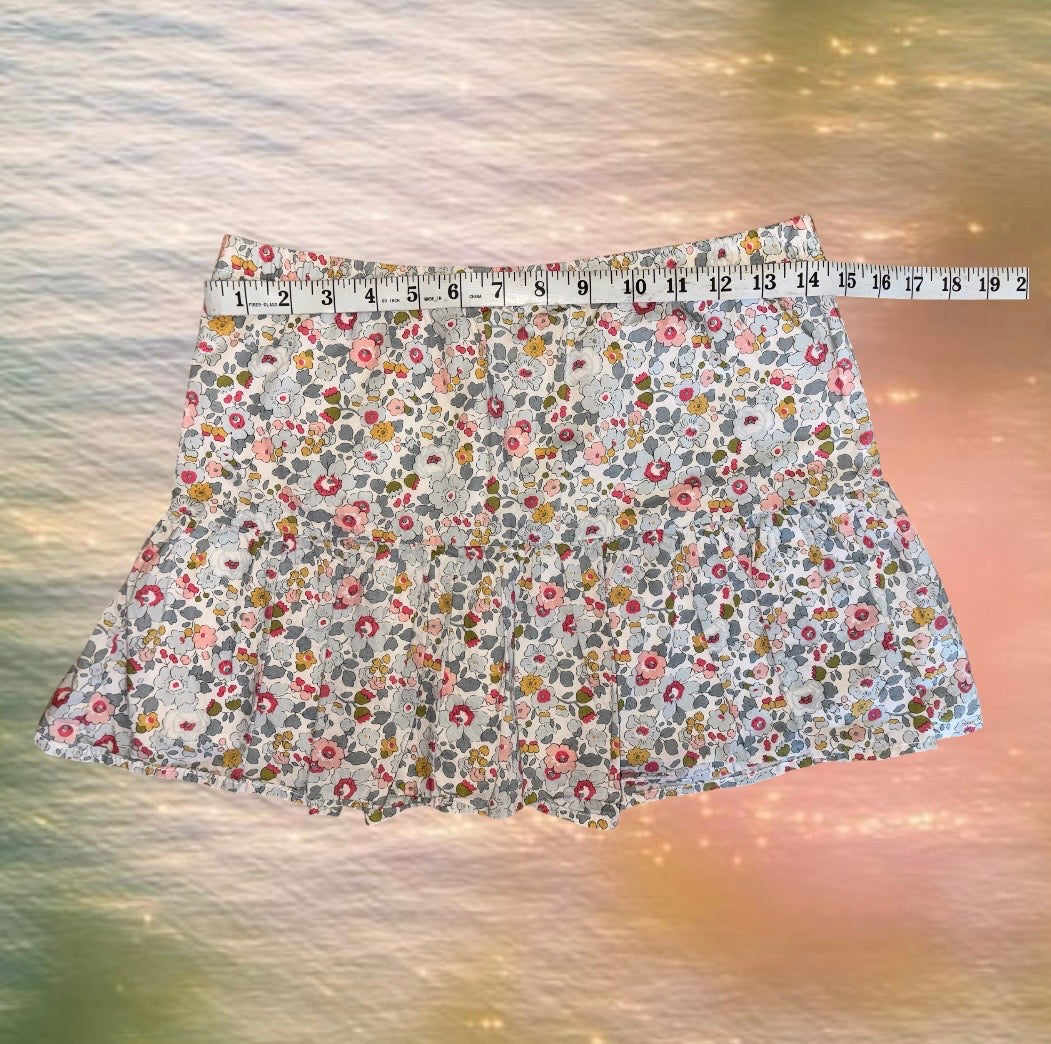 Floral Pleaded Mini Skirt