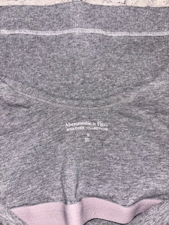 Abercrombie & Fitch Gray Tank with Peek A Boo Lace Trim