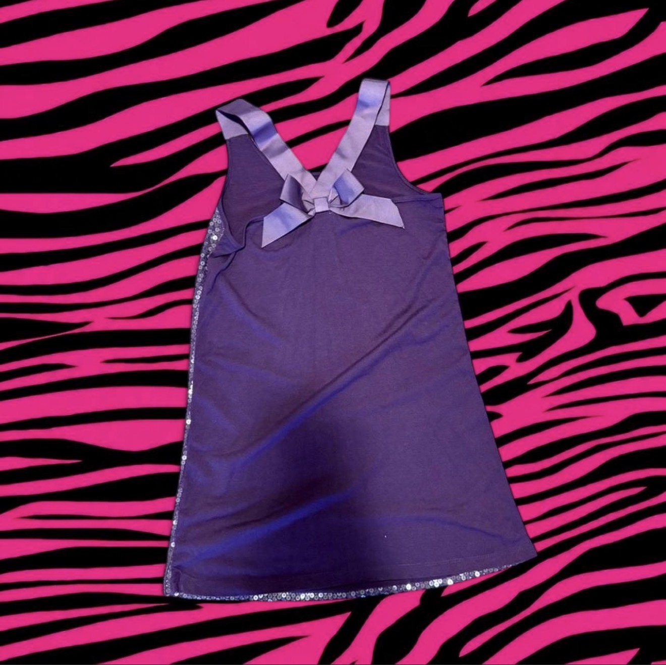 Y2K Purple Sequence Tank Top Size XL