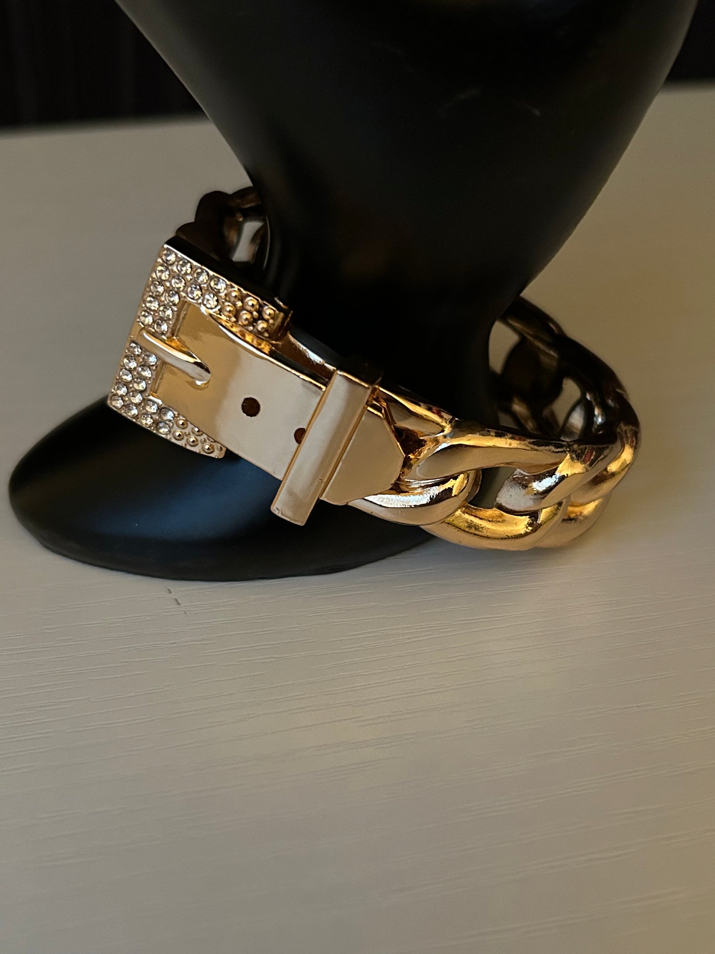 Belt Buckle Gold Clasp Bracelet