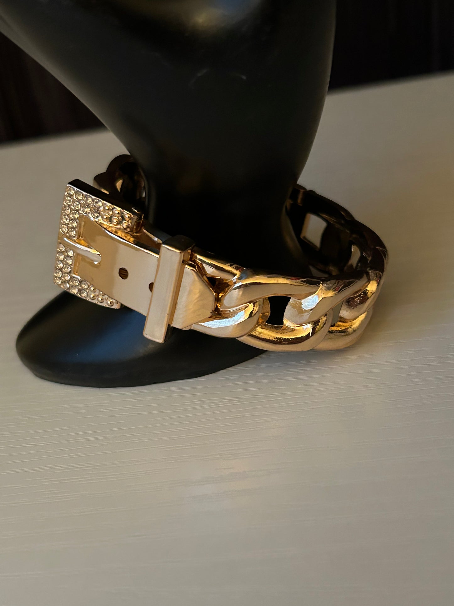 Belt Buckle Gold Clasp Bracelet