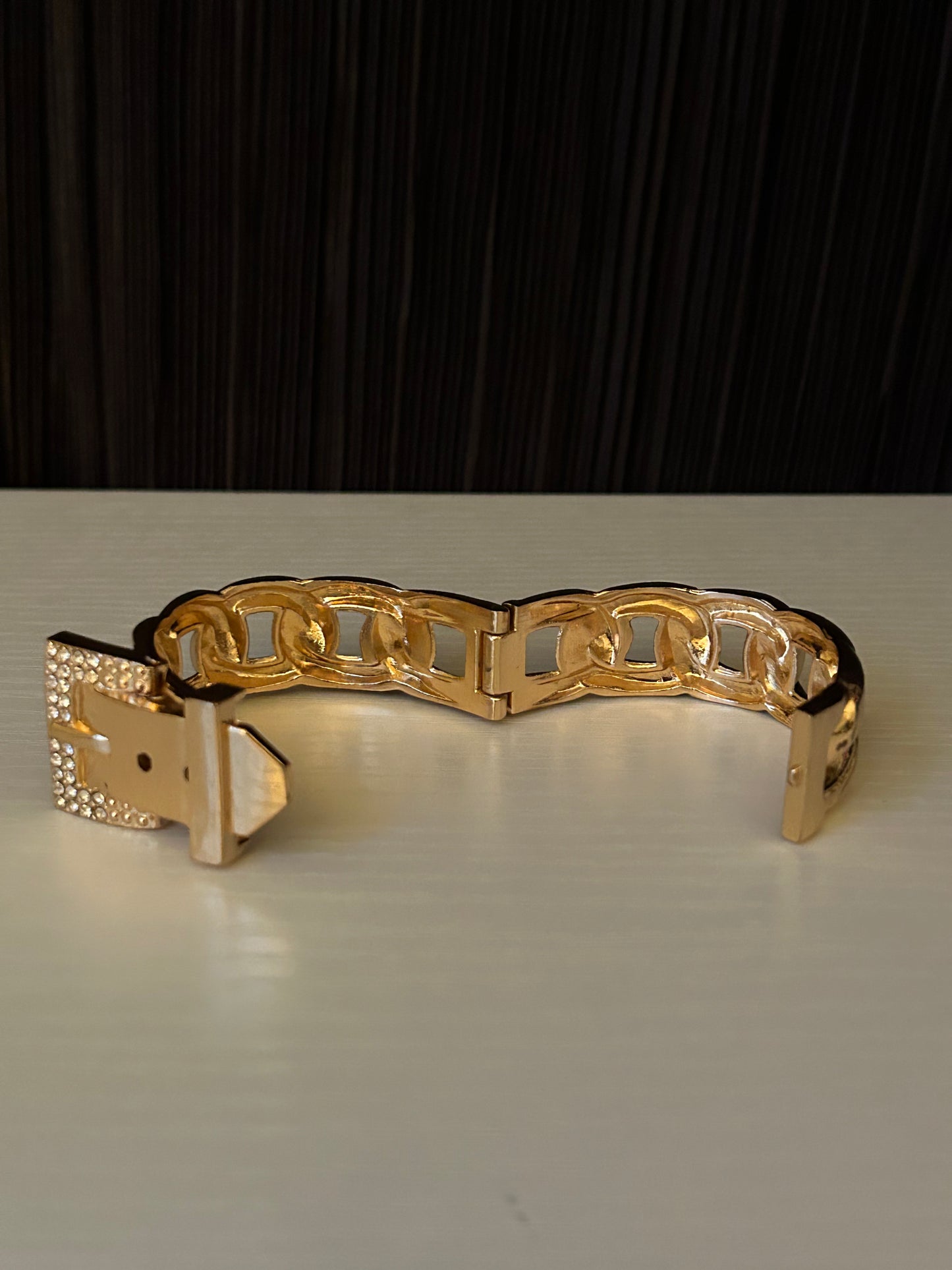 Belt Buckle Gold Clasp Bracelet