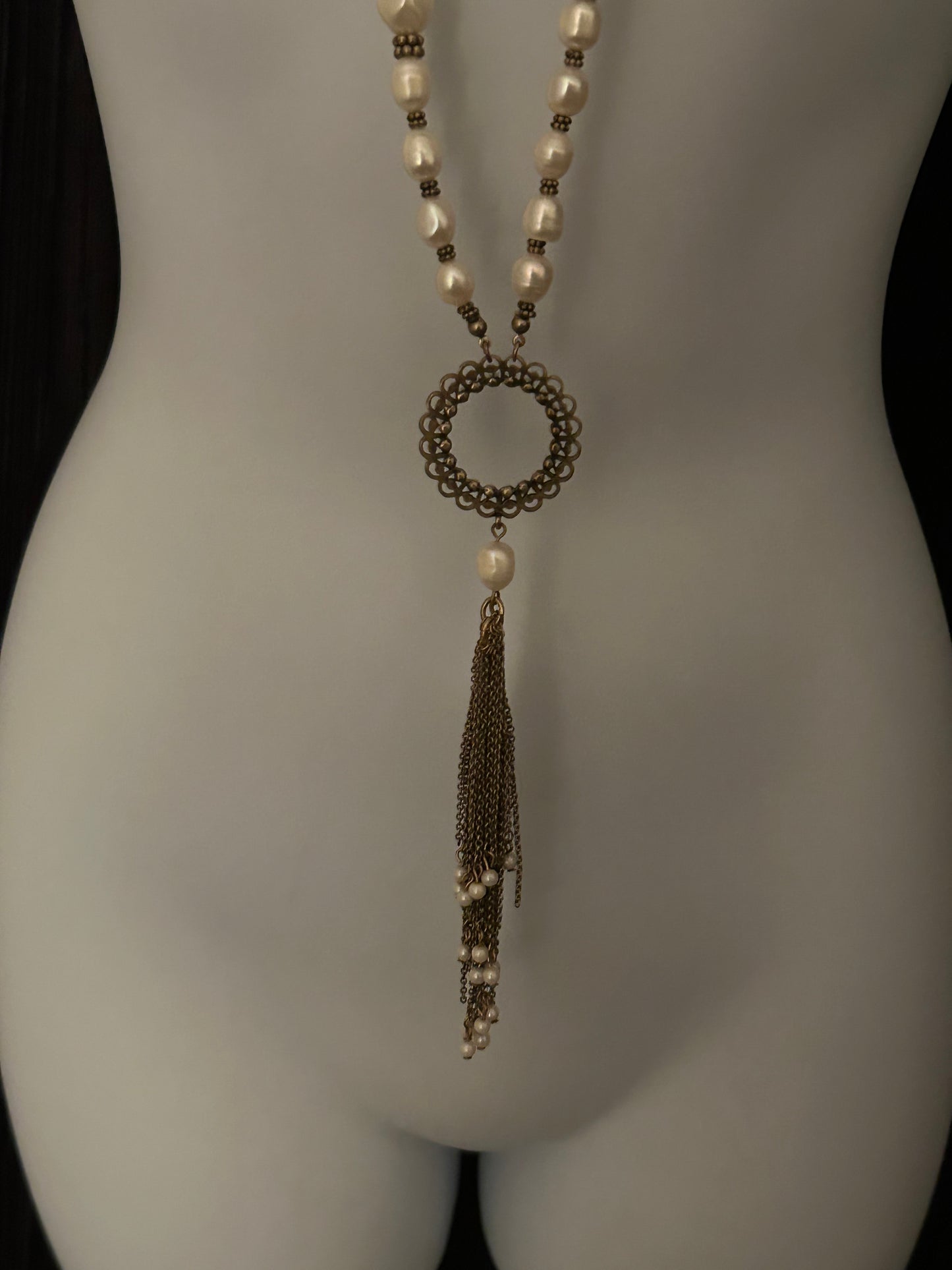 Chico's 2000s Beaded Layering Pendant Necklace