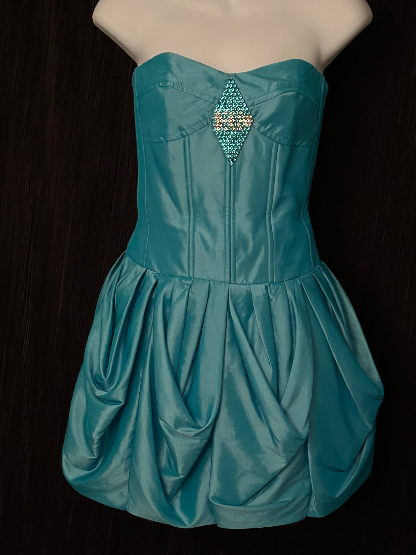 1990s Jessica McClintock / Gunne Sax Vintage Blue Dress Size 3 / Small