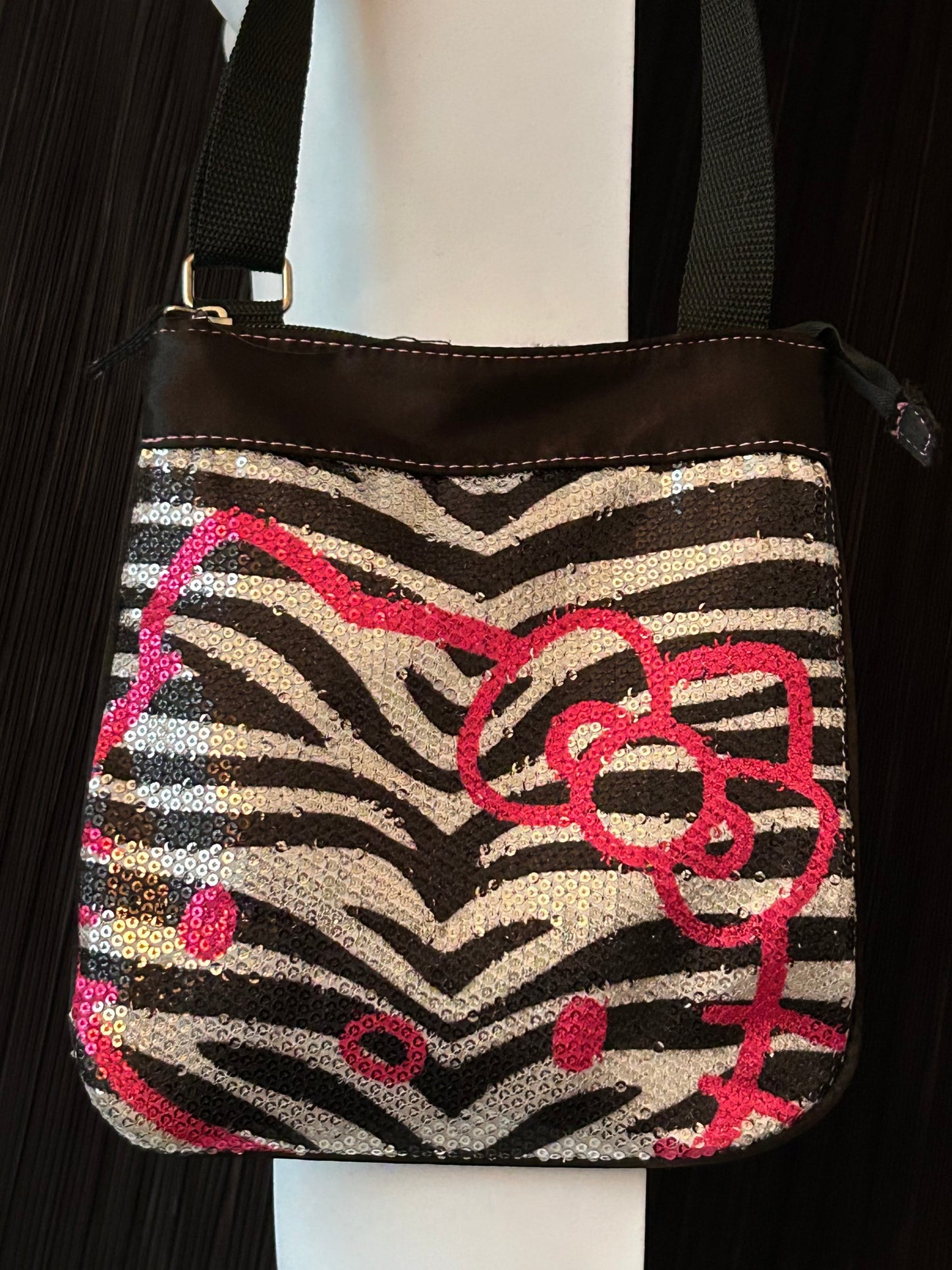 Hello Kitty Sequined Black Purse