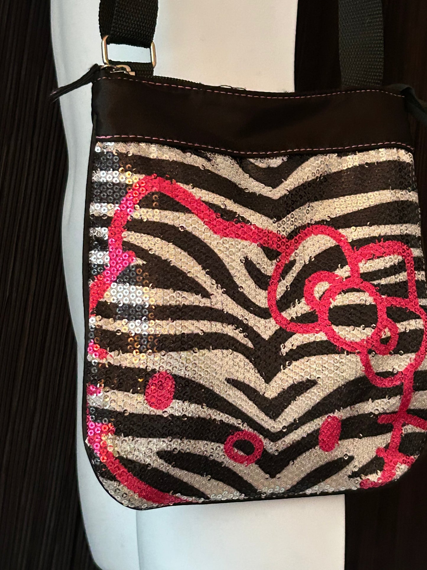 Hello Kitty Sequined Black Purse