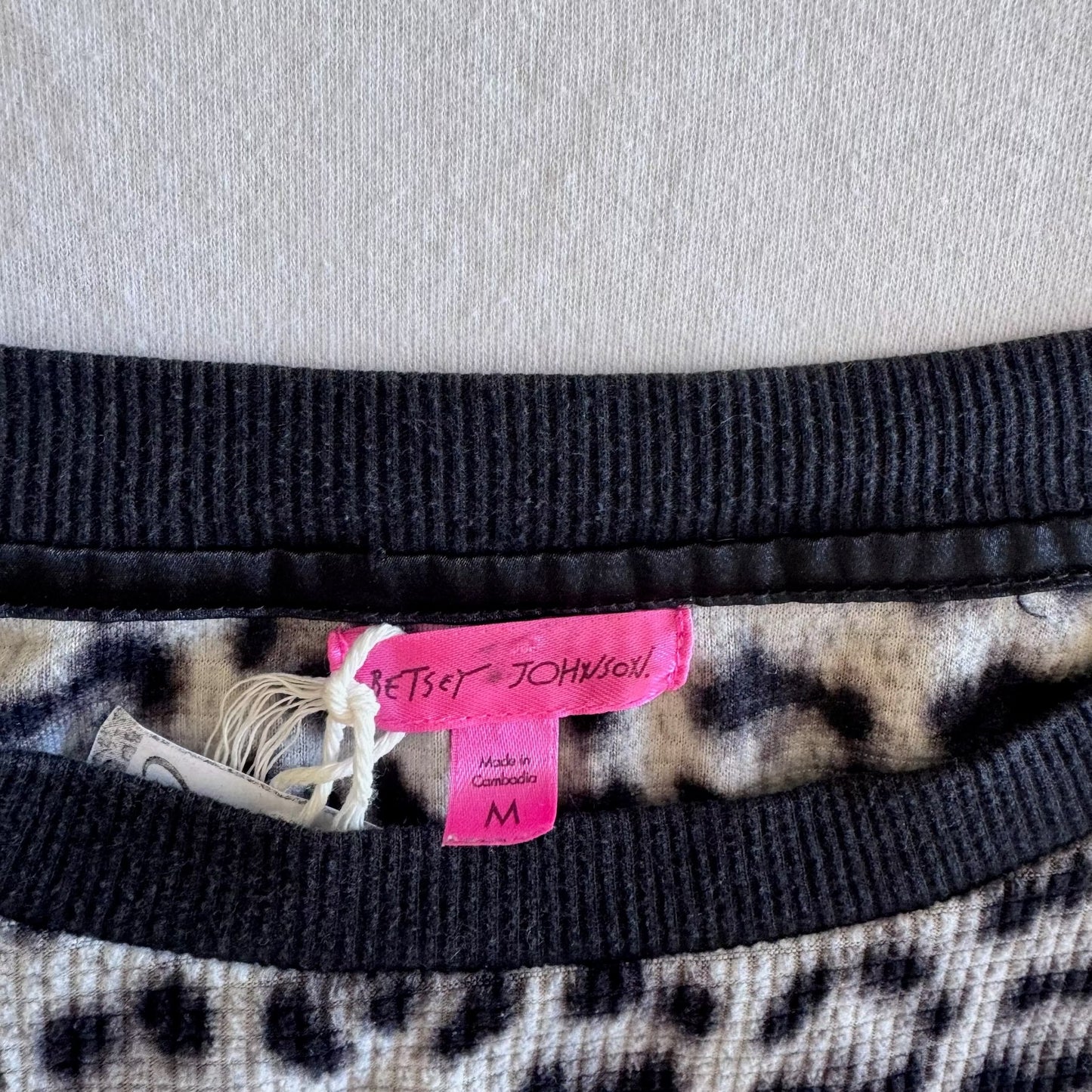 Betsey Johnson Snow Leopard Thermal Top