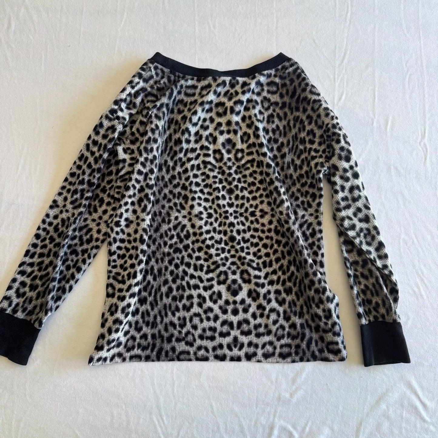 Betsey Johnson Snow Leopard Thermal Top
