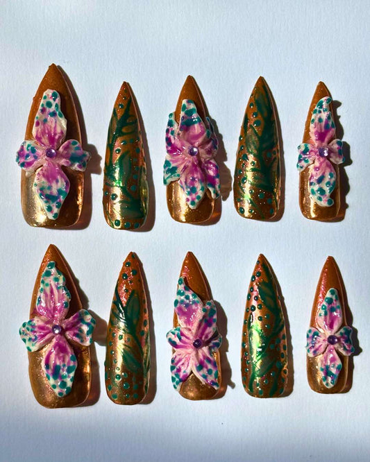 Forest Lily Nails