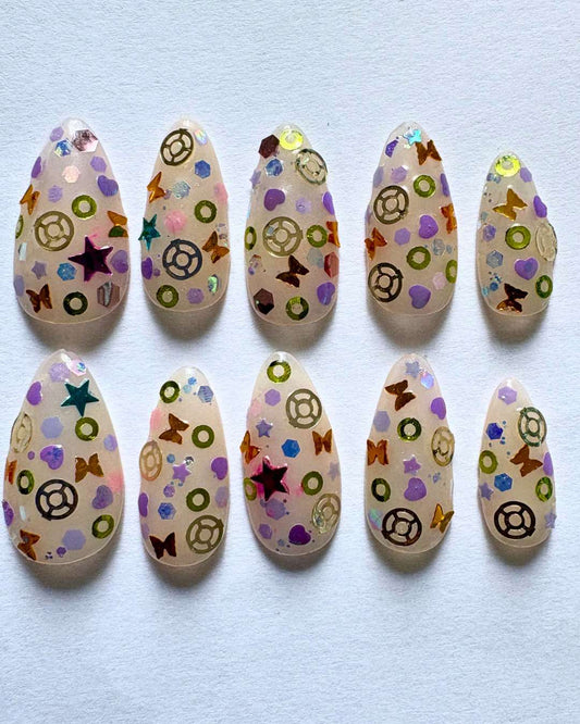 Whimsy Glitter Nails
