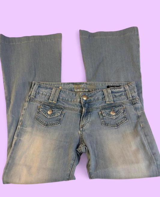 flared y2k jeans