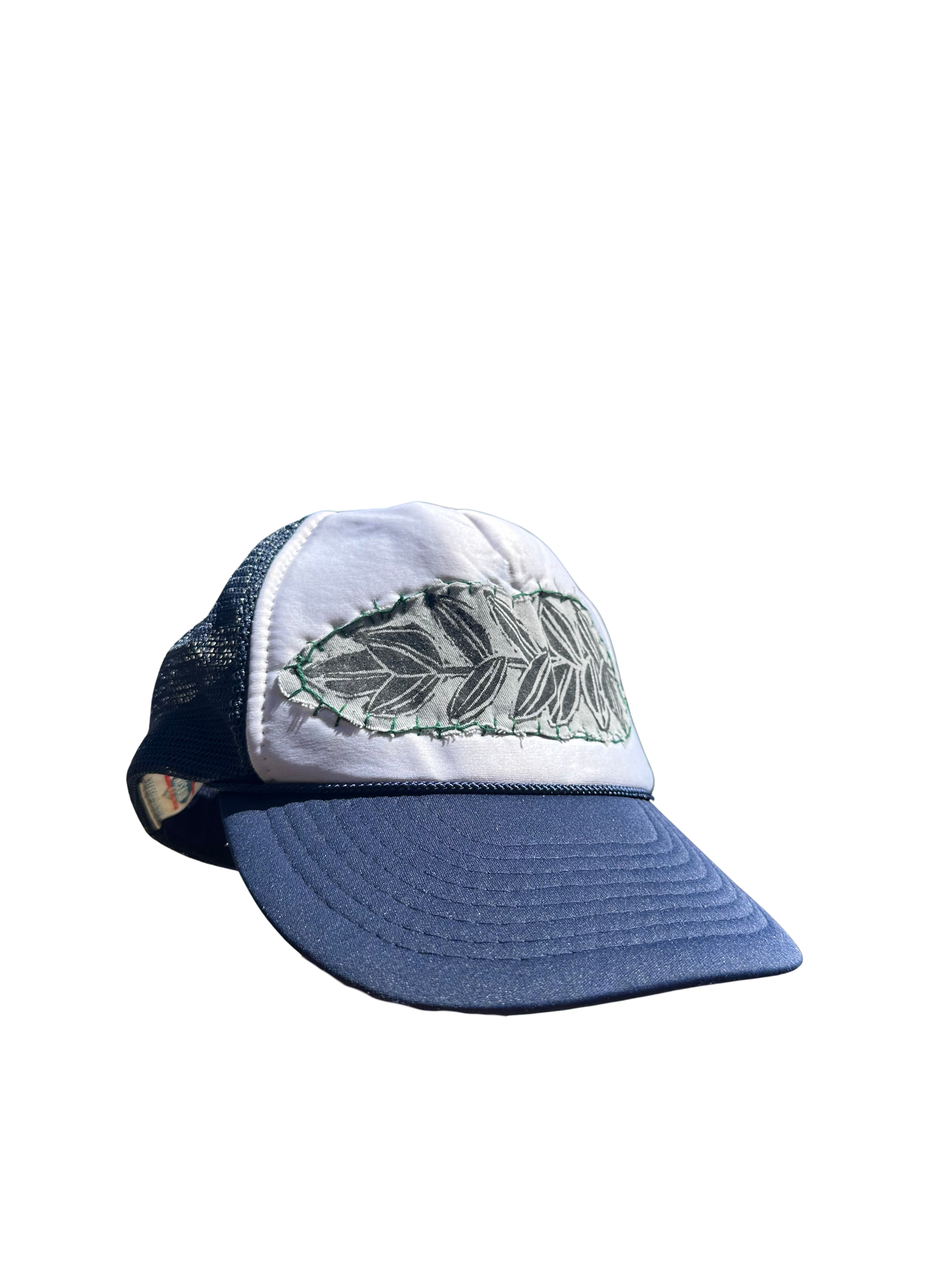 trucker hat with plant patch