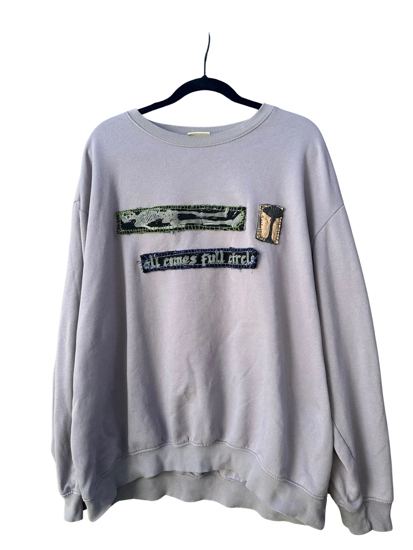 women's lilac h&m crewneck