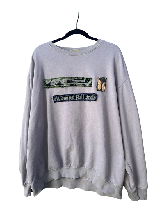 women's lilac h&m crewneck