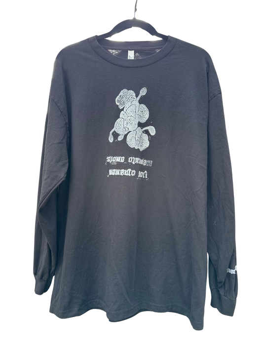 american apparel black long sleeve with orchid