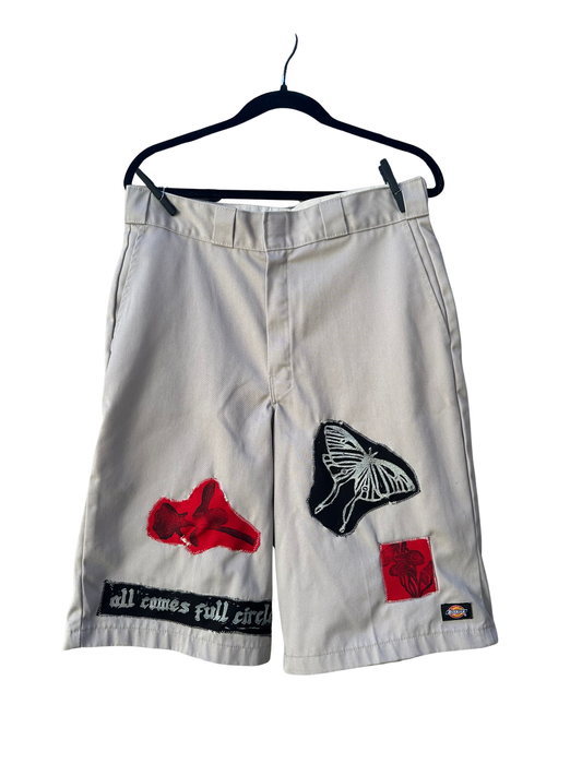 patchwork dickie shorts