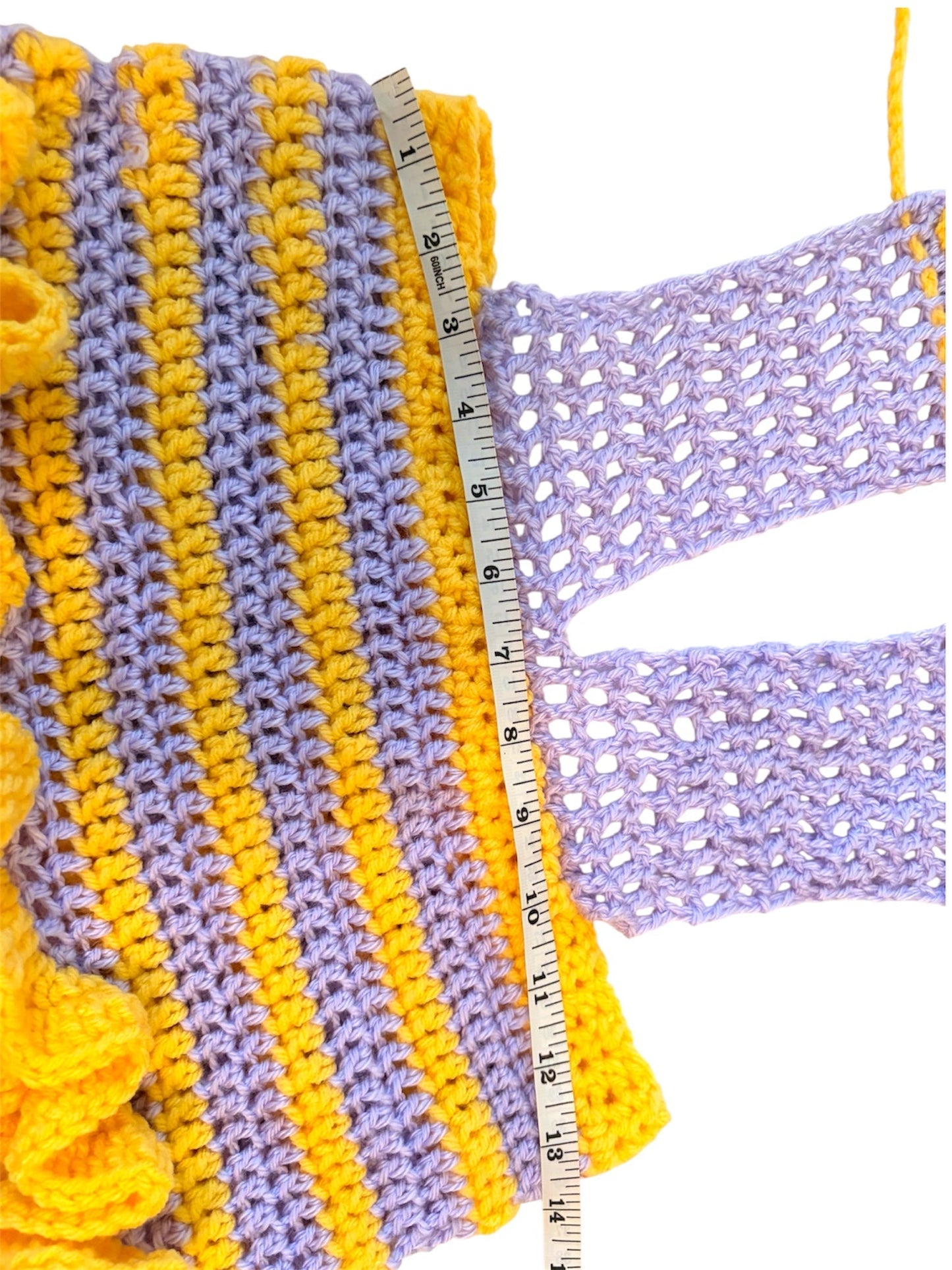 Purple/Yellow Stripes and Dots Minidress