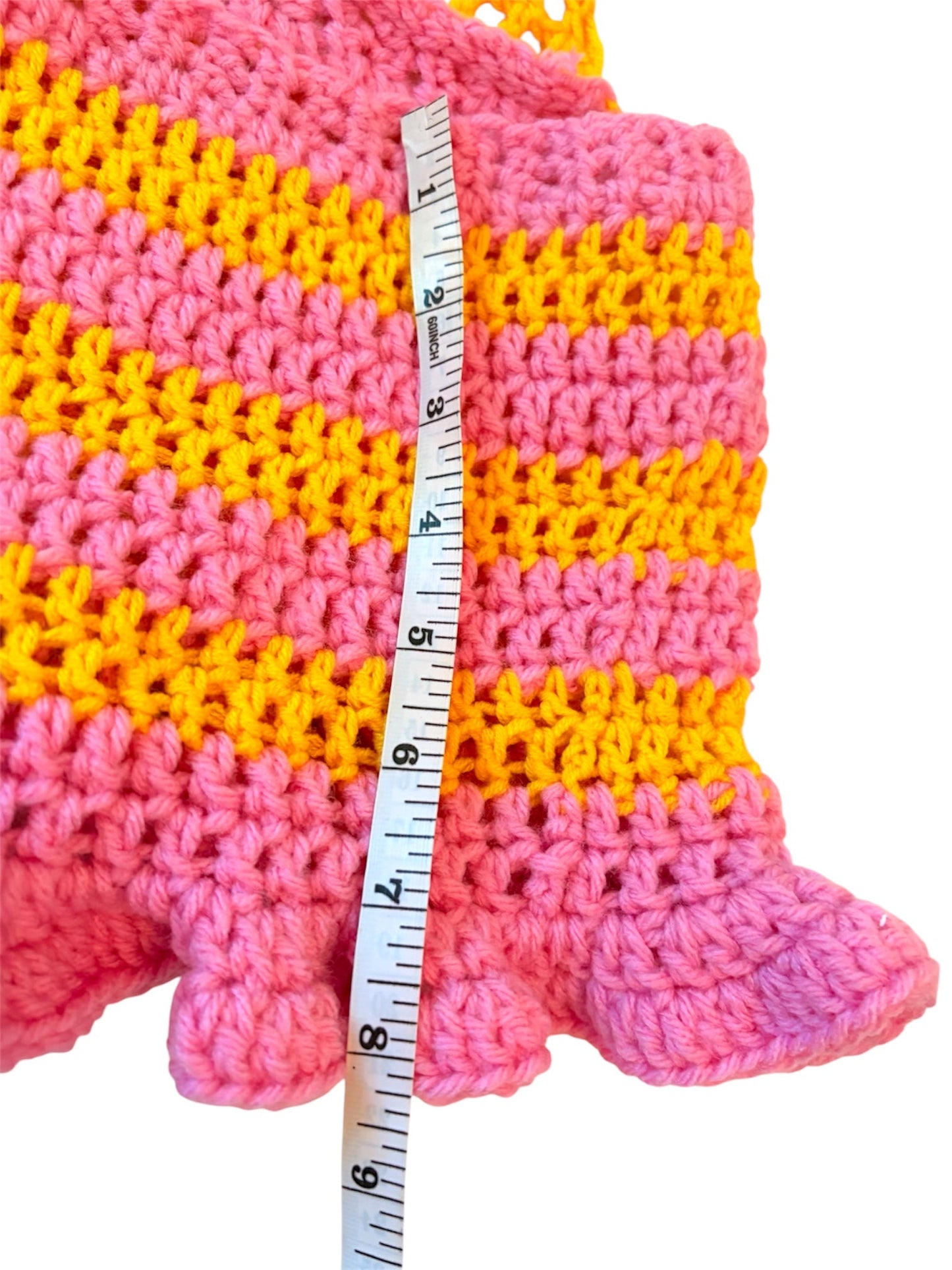 Pink/Yellow Stripes and Dots Minidress