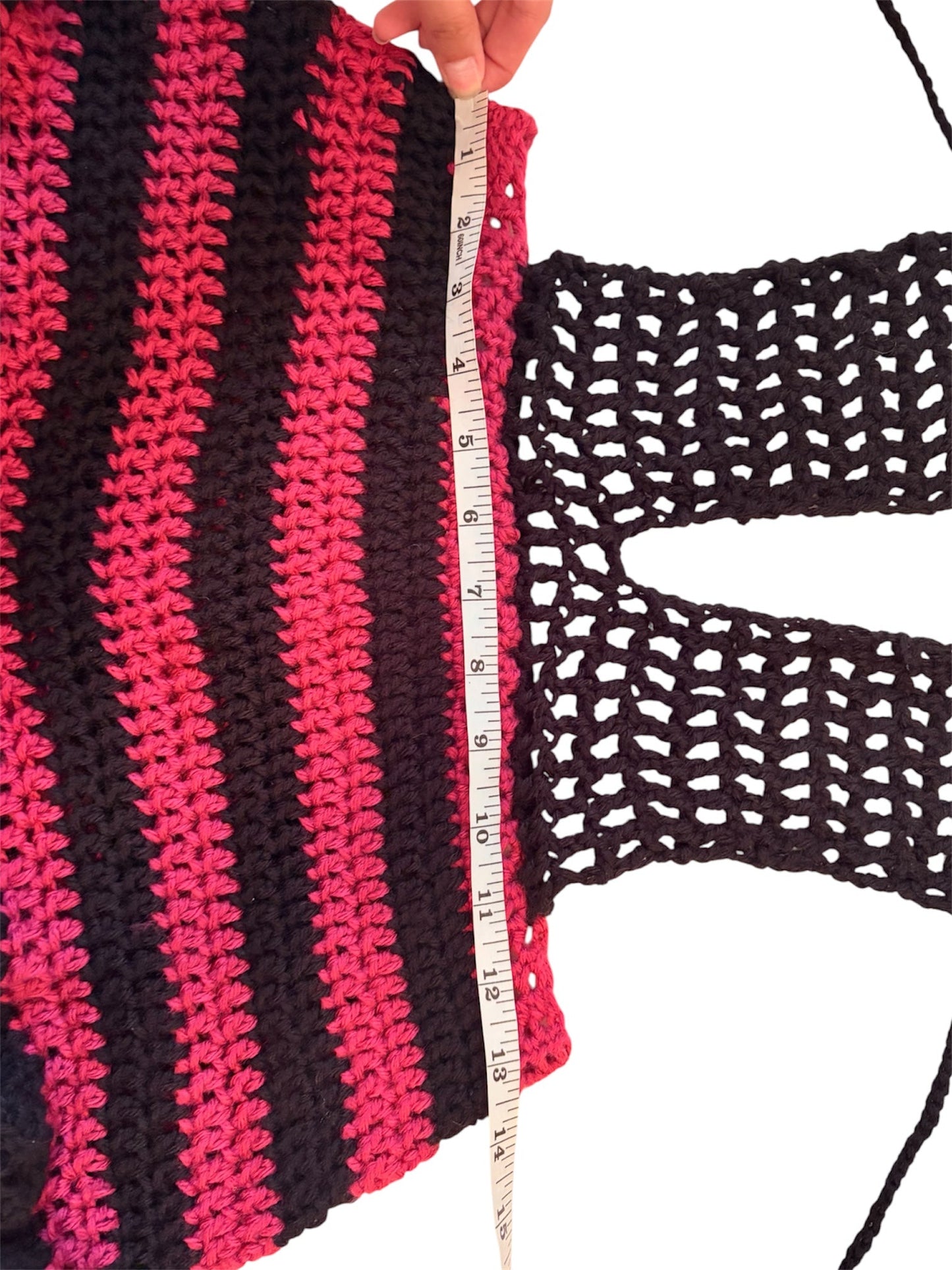 Black/Burgundy Stripes and Dots Minidress