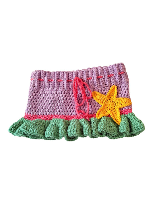Multicolor Mermaid Star Mini Skirt
