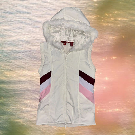 Y2K White Puffer Vest