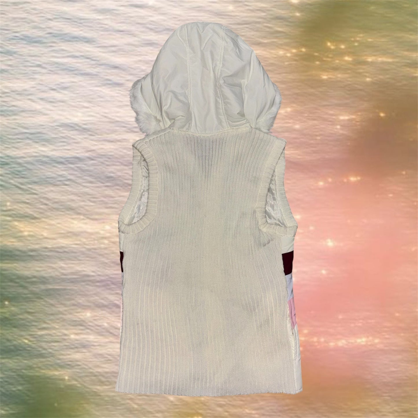 Y2K White Puffer Vest