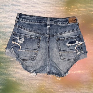 American Eagle Distressed Hi-Rise Festival Shorts