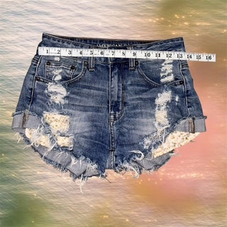American Eagle Distressed Hi-Rise Festival Shorts