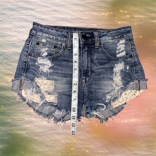 American Eagle Distressed Hi-Rise Festival Shorts