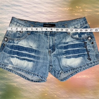 Y2K Embroidered Shorts