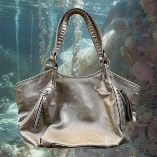 CANCER COLLECTION Y2K Gold Chrome Purse