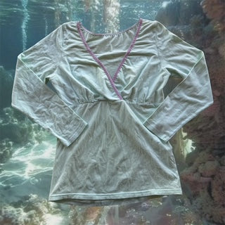 CANCER COLLECTION Light Blue Babydoll Top