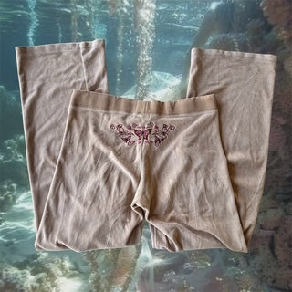 CANCER COLLECTION Self Esteem Y2K Low Rise Sweatpants with Butterfly Tram Stamp