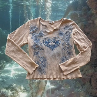 CANCER COLLECTION Vintage M.K.M Designs Long Sleeve Top