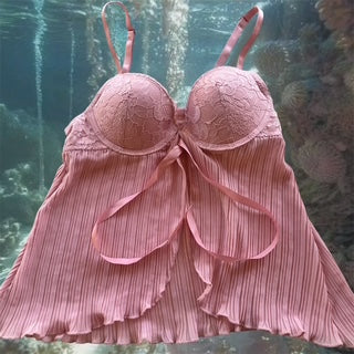 CANCER COLLECTION Pink Babydoll Lingerie Top