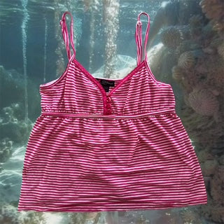 CANCER COLLECTION Stipped Babydoll Top