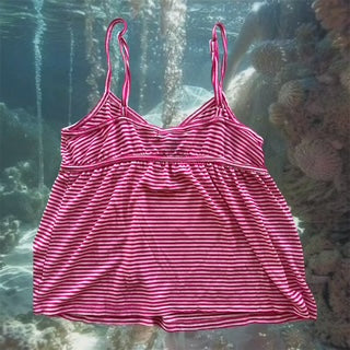 CANCER COLLECTION Stipped Babydoll Top